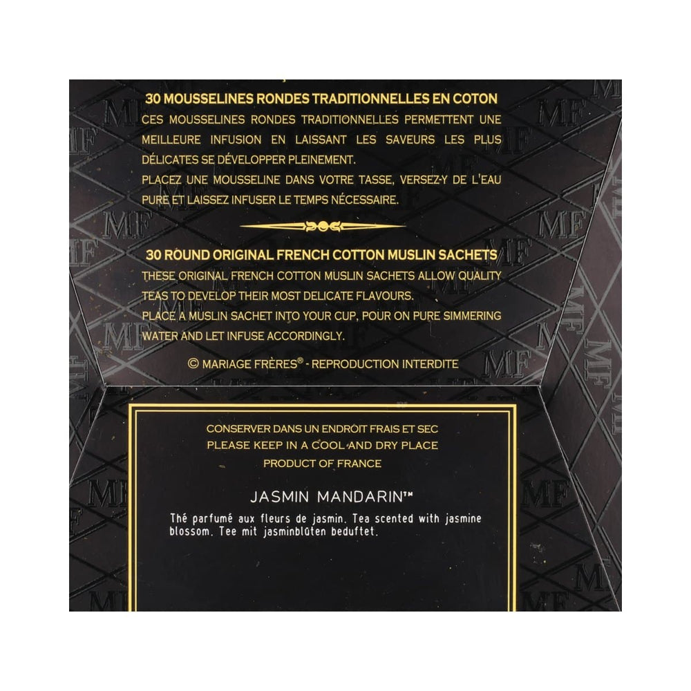 Mariage Freres Jasmin Mandarin Tea Bags, 75g