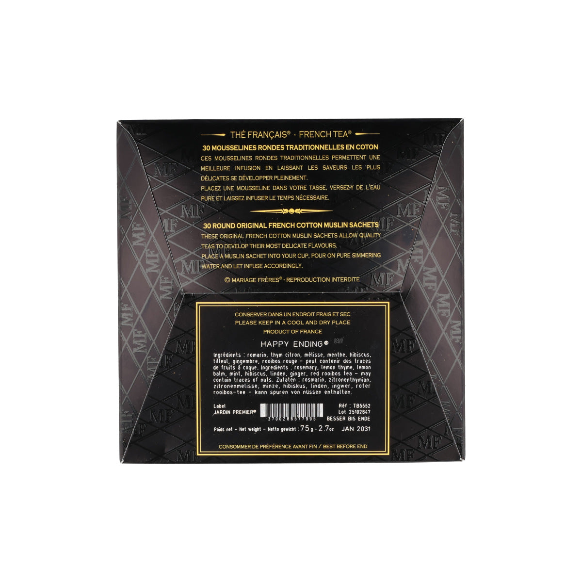 Mariage Freres Happy Ending Herbal Tea Bags, 75g | Buy online UK