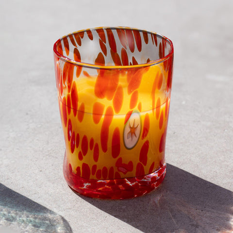 Murano Glass Tumbler, Orange