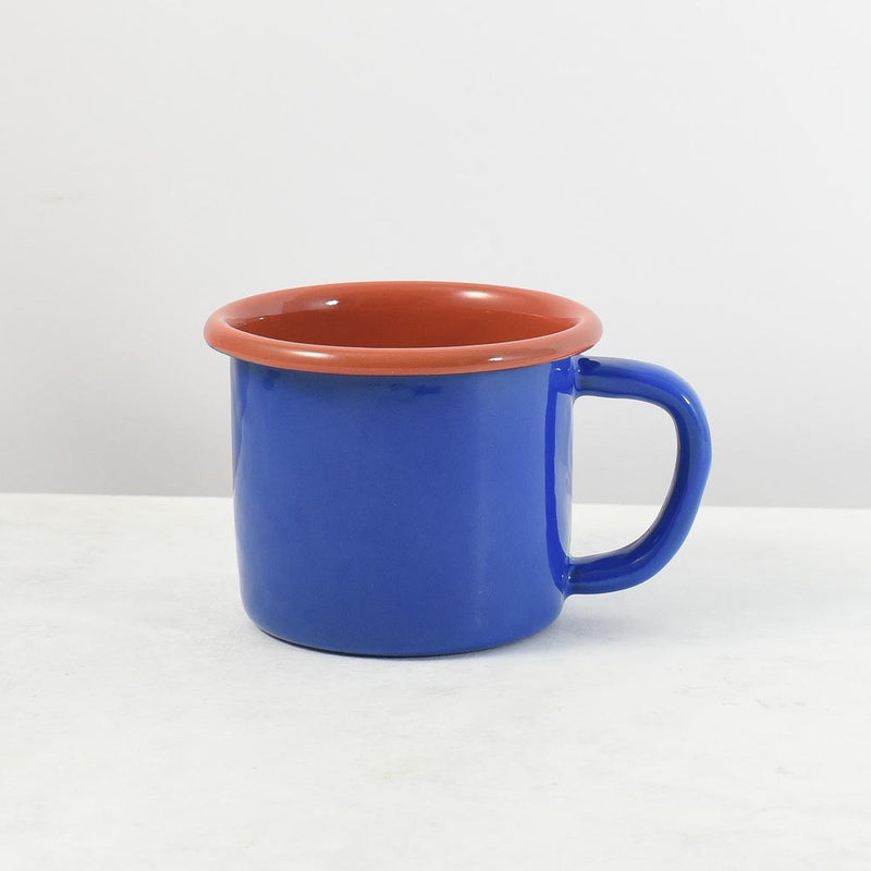 Kapka x Sous Chef Colourblock Enamel Mug, Blue & Red