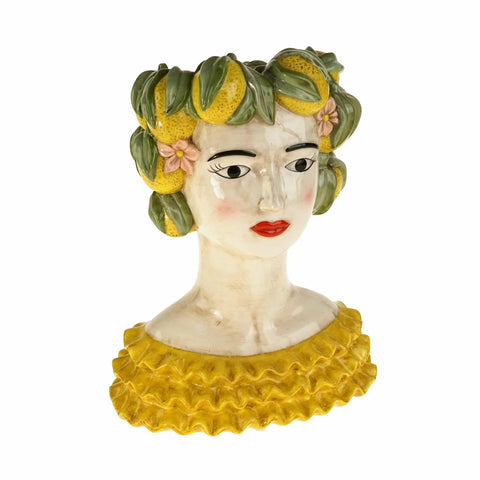 Ceramic Figure with Lemon Headdress Vase