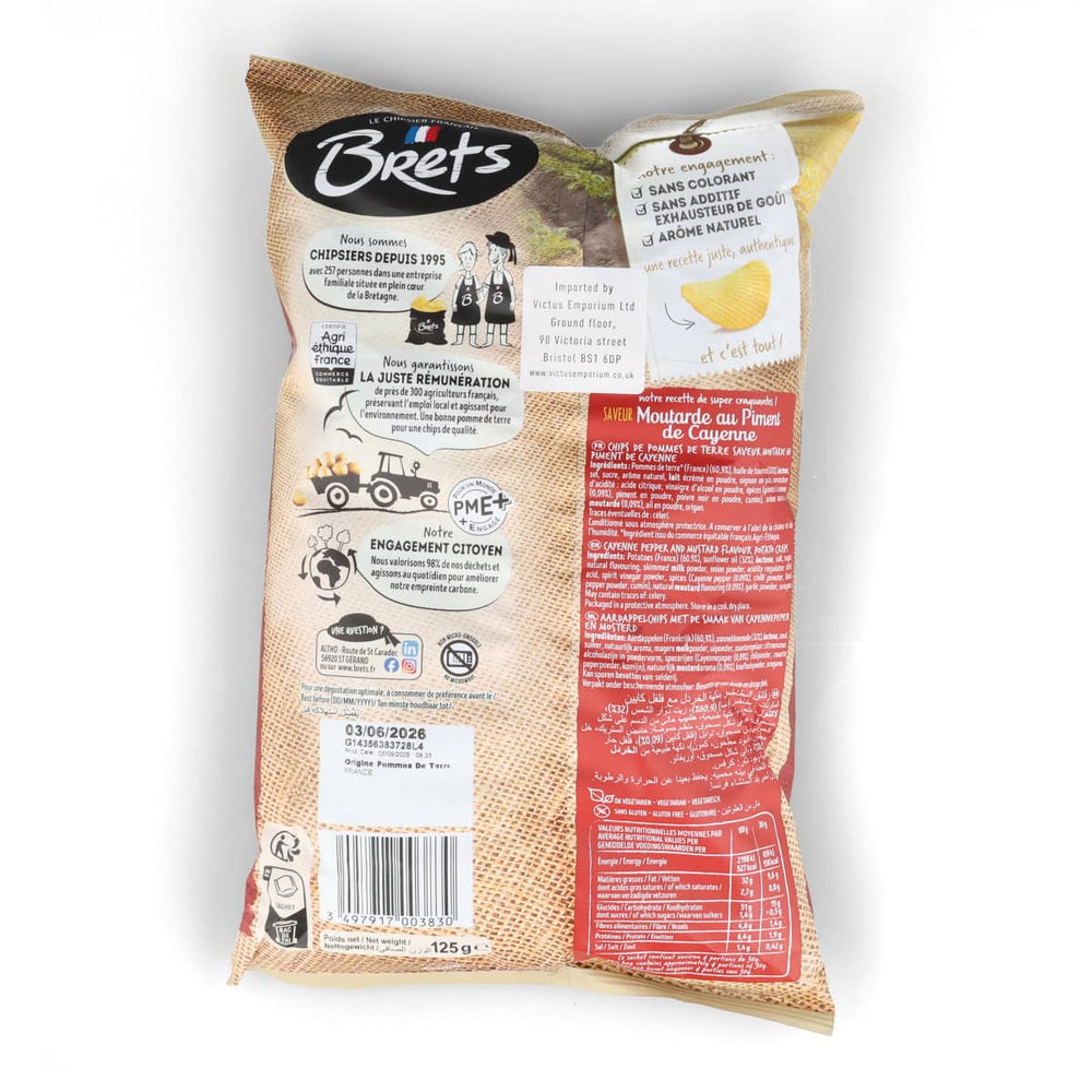 Bret's Mustard & Cayenne Pepper Crisps, 125g