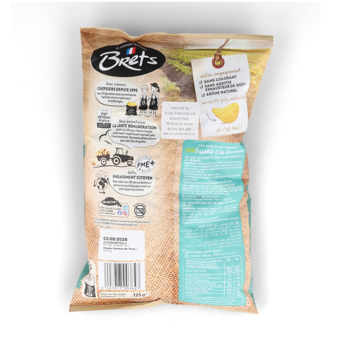 Bret's Falafel Crisps, 125g