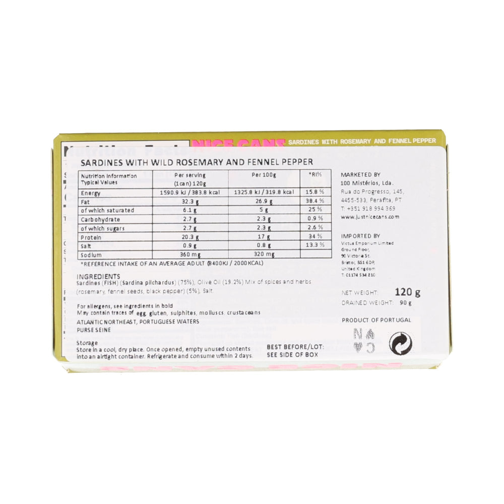 Nice Cans Rosemary & Fennel Sardines, 120g
