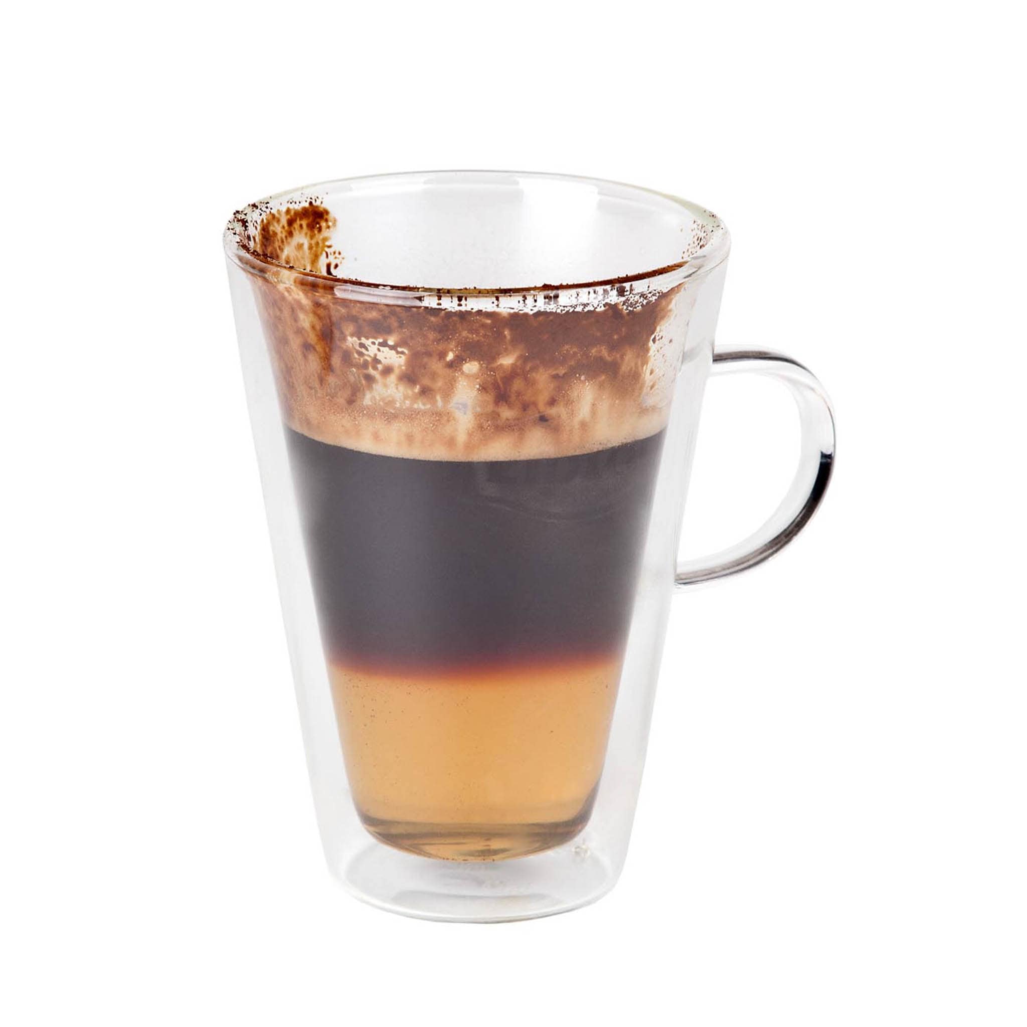 Double Walled Borosilicate Glass Tall Coffee Cup, 280ml