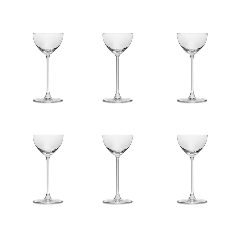 Set of 6 Fine Stemmed Nick & Nora Cocktail Glasses, 155ml