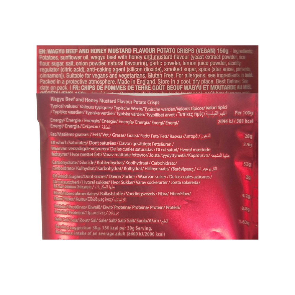 Savoursmiths Vegan Wagyu Beef with Honey & Mustard Crisps, 150g