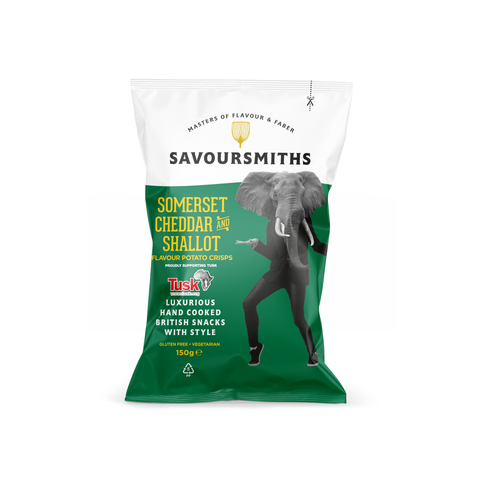 Savoursmiths Somerset Cheddar & Shallot Crisps, 150g