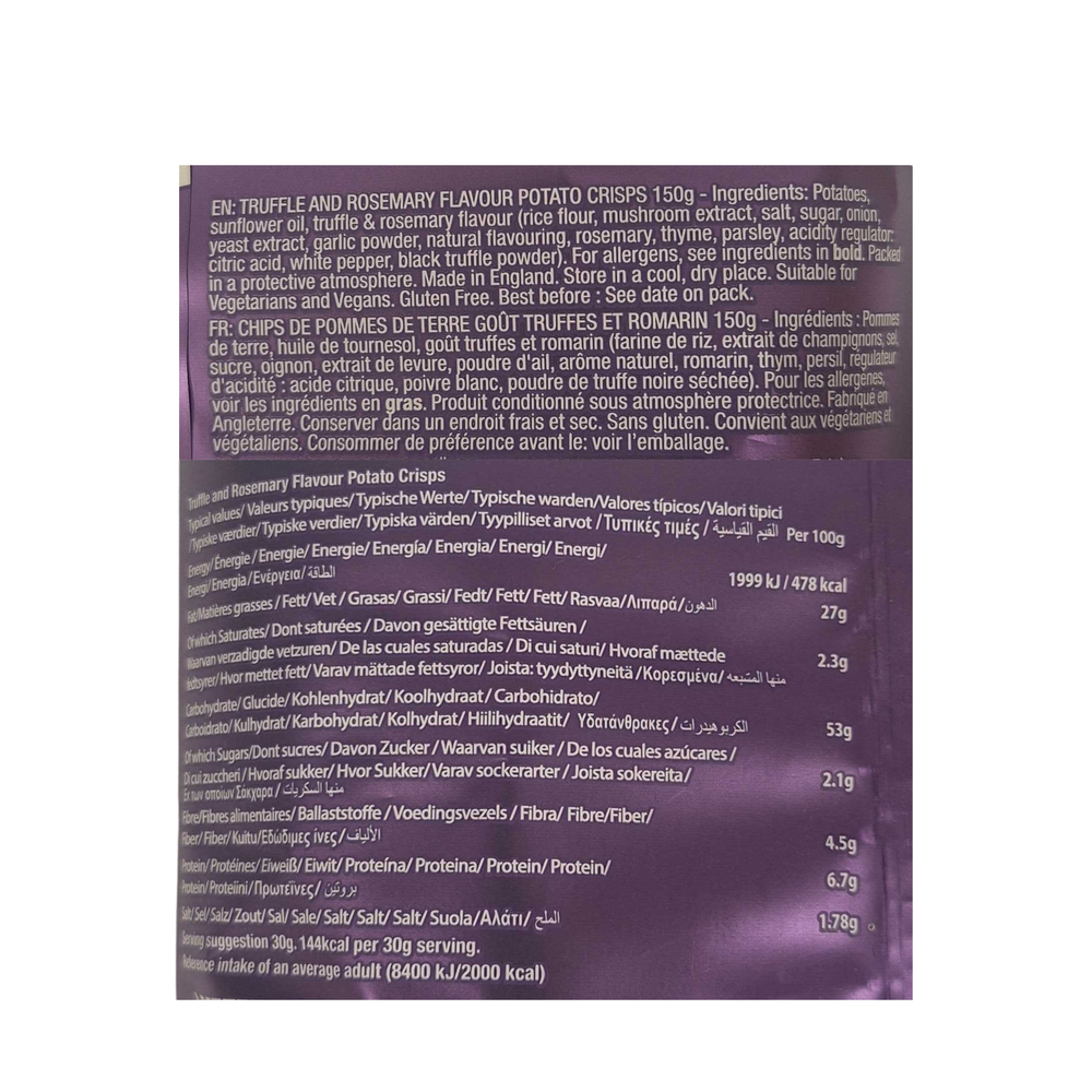 Savoursmiths Truffle & Rosemary Crisps, 150g