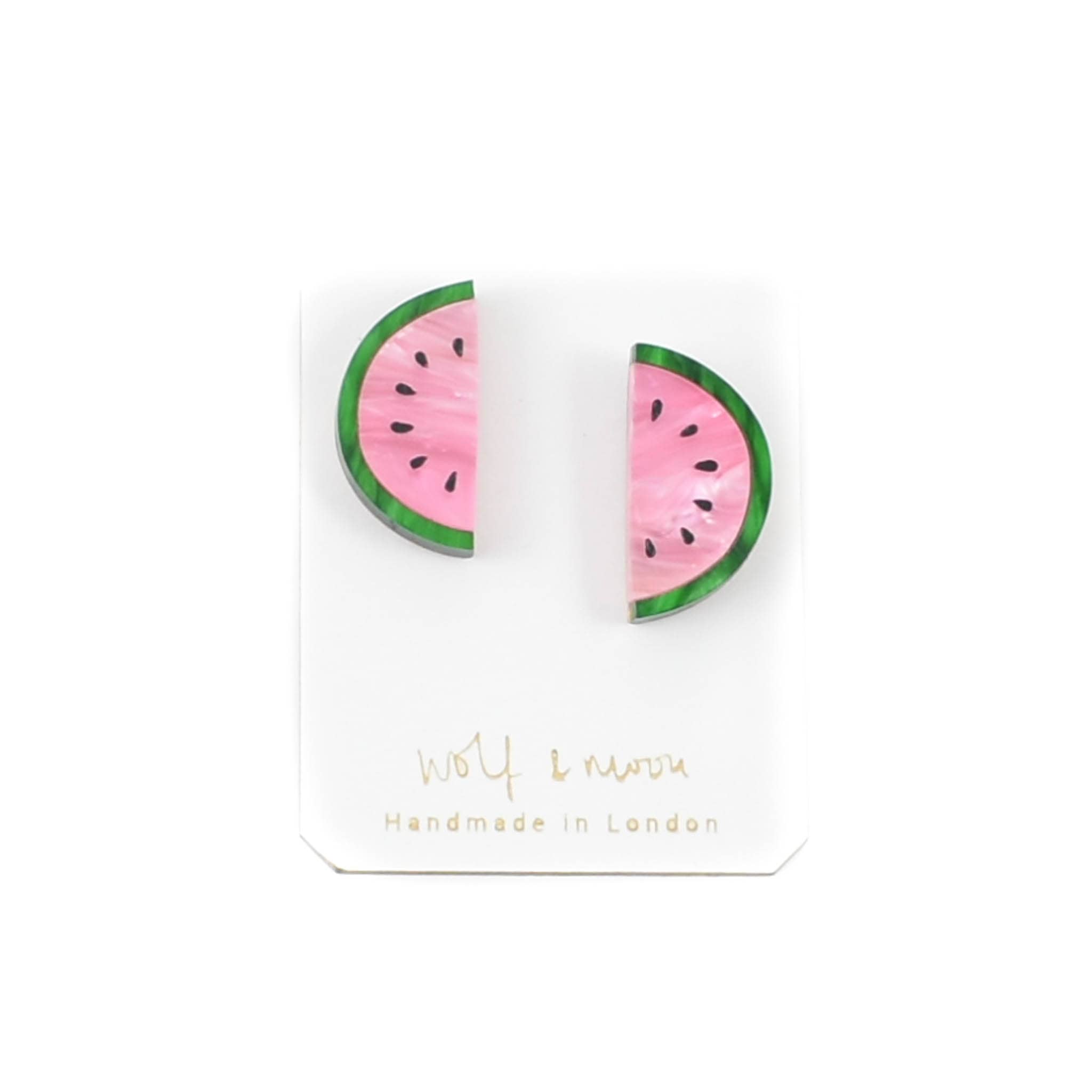 Wolf & Moon Watermelon Stud Earrings