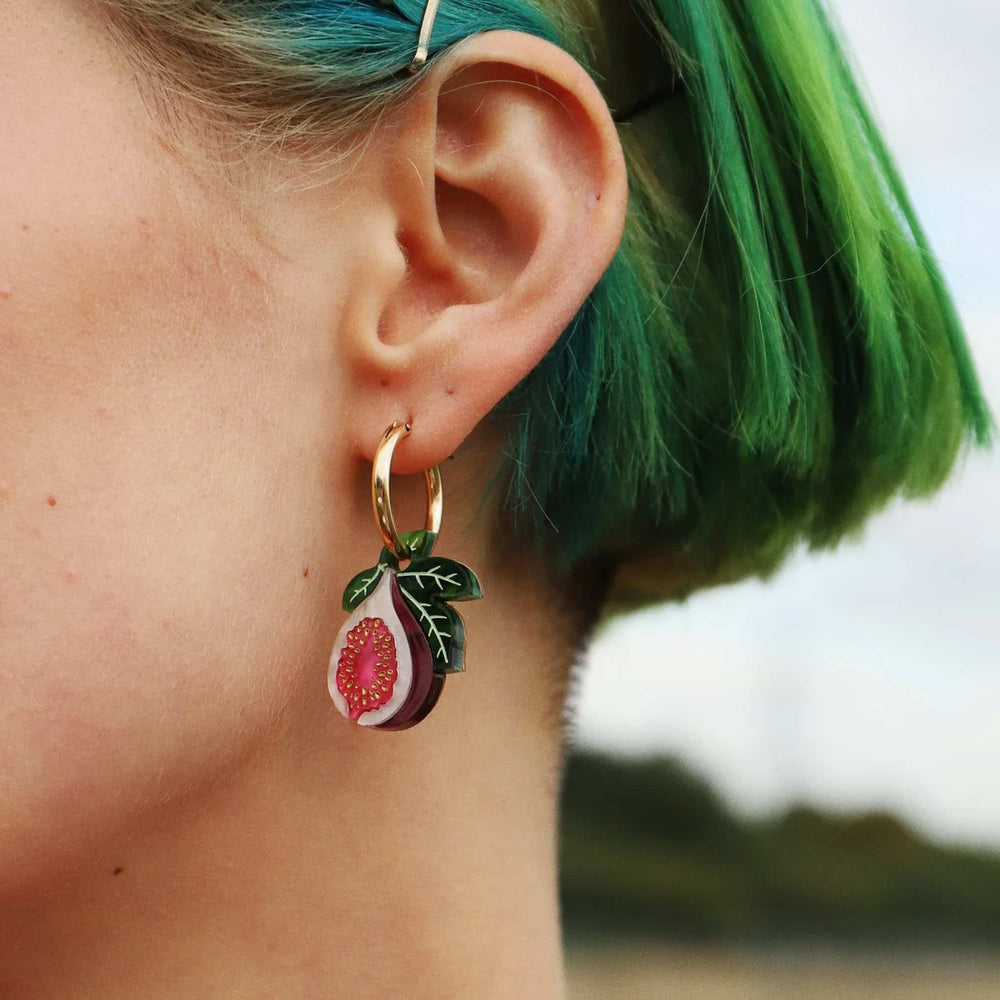 Wolf & Moon Fig Hoop Earrings
