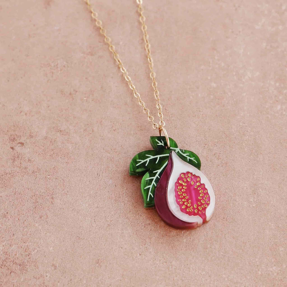 Wolf & Moon Fig Necklace