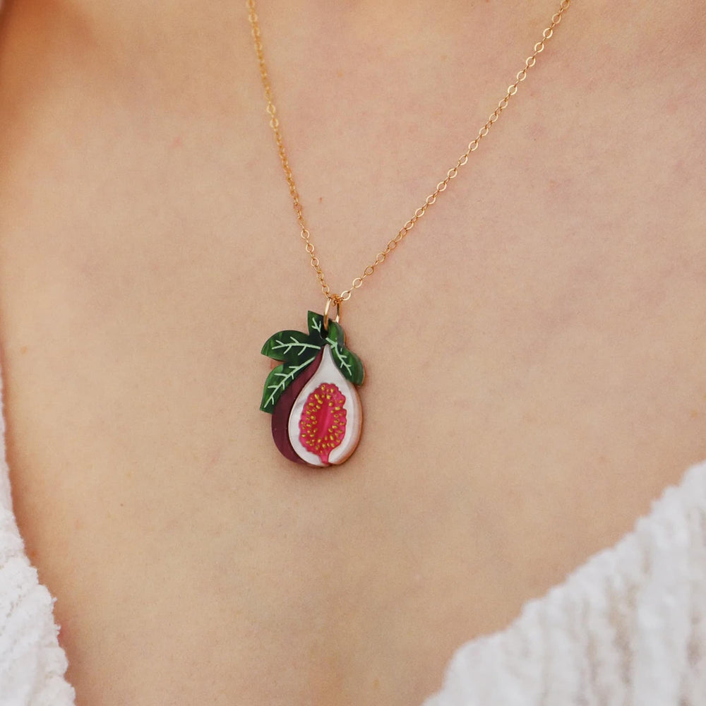 Wolf & Moon Fig Necklace