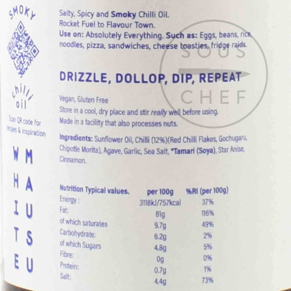 White Mausu Smoky Chilli Oil 240g Buy online UK Sous Chef UK White Mausu Smoky Chilli Oil 240g Buy online UK Sous Chef UK