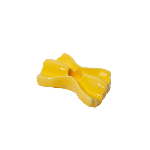 Yellow Farfalle Pasta Ceramic Candle Holder