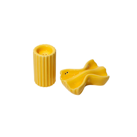 Yellow Farfalle & Macaroni Salt & Pepper Shakers