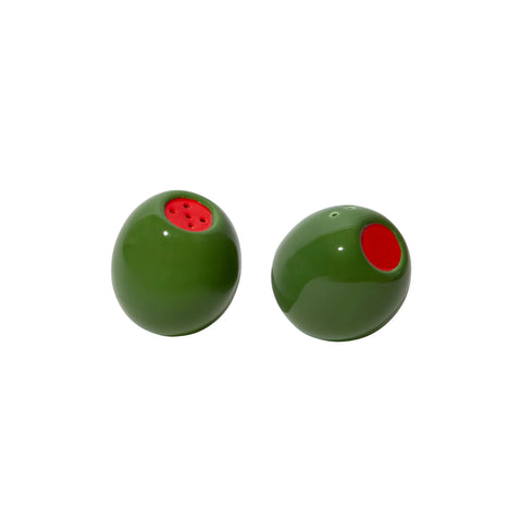 Green Olive Ceramic Salt & Pepper Shakers