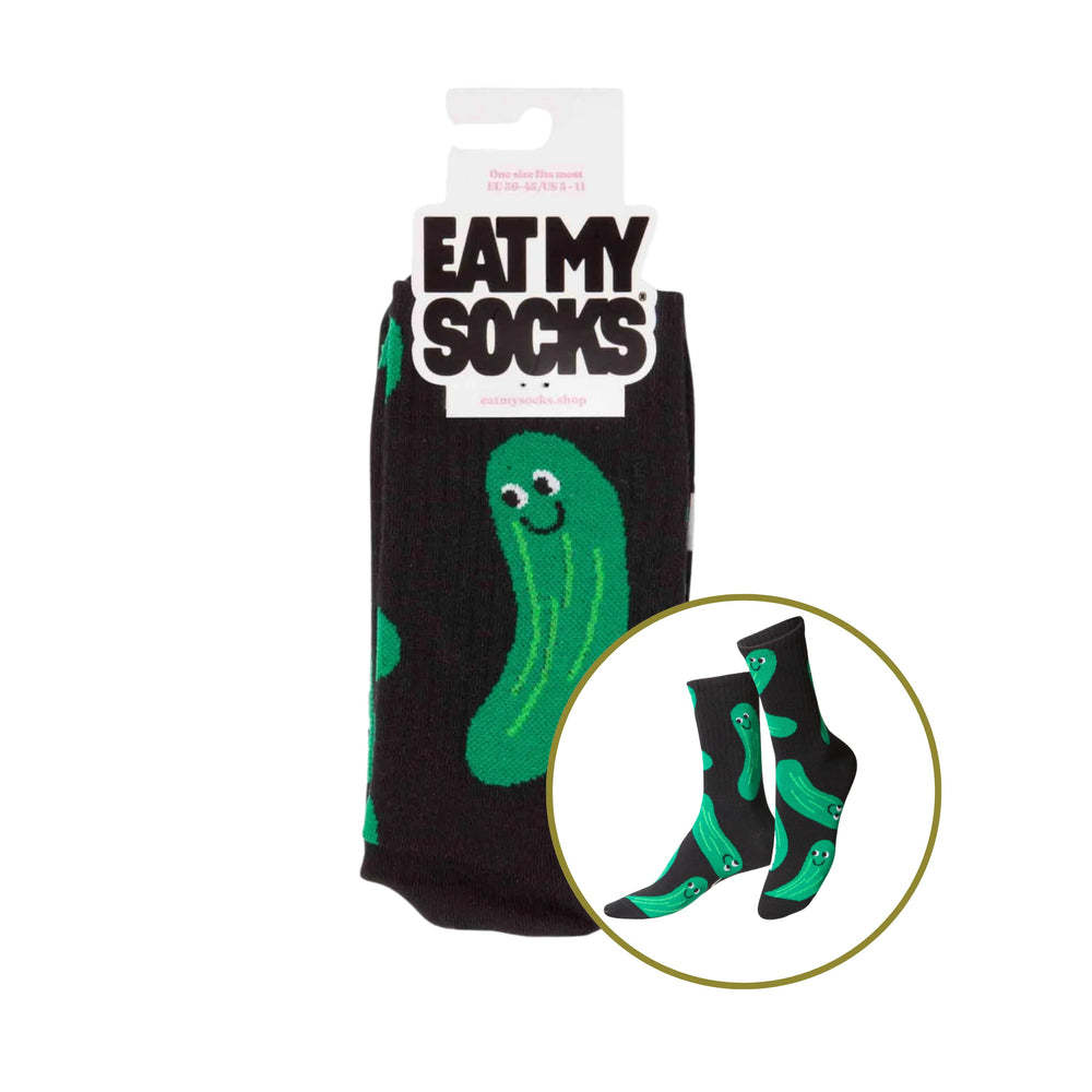 Eat My Socks Pickle Motif Printed Socks