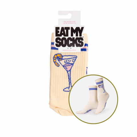Eat My Socks Shrimp Cocktail Motif Printed Socks
