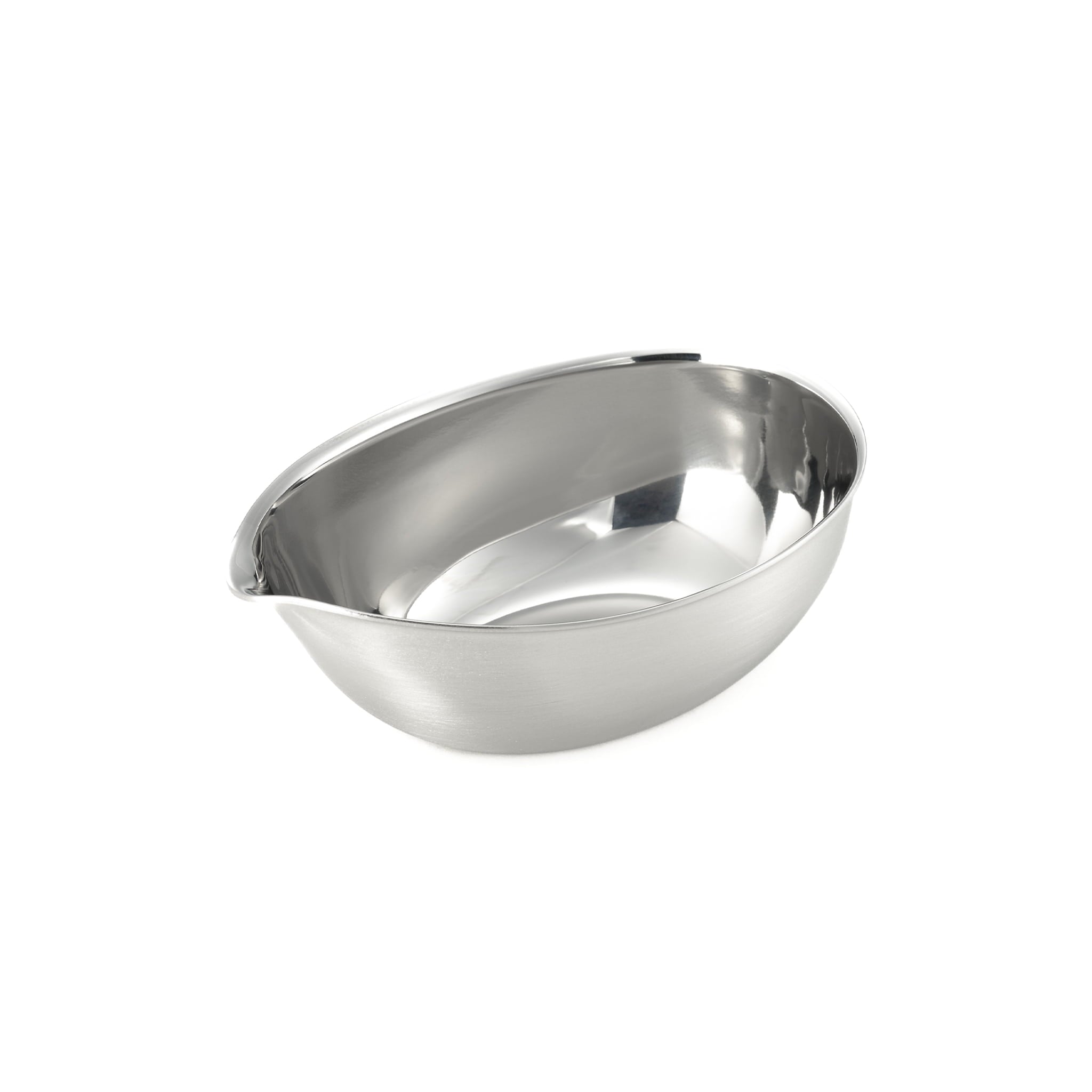 Japanese Stainless Steel Oval Prep Bowl with Spout, 90ml