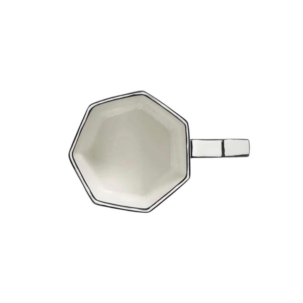 Serax Carte Blanche White & Black Ceramic Teacup, 300ml
