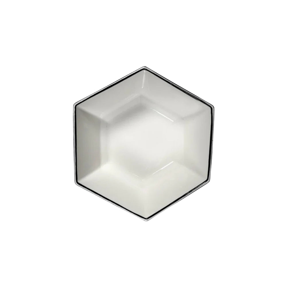 Serax Carte Blanche White & Black Ceramic Cereal Bowl, 14cm