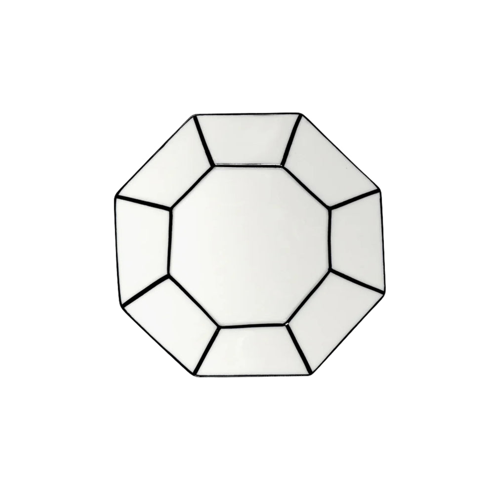Serax Carte Blanche White & Black Ceramic Dessert Plate, 18.5cm