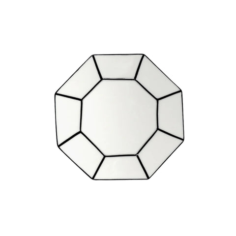 Serax Carte Blanche White & Black Ceramic Dessert Plate, 18.5cm