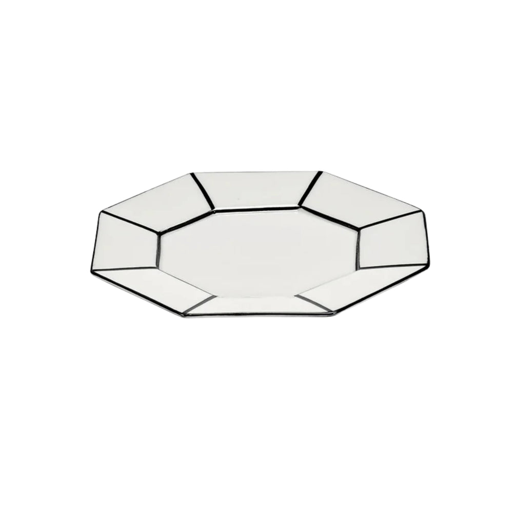 Serax Carte Blanche White & Black Ceramic Dessert Plate, 18.5cm