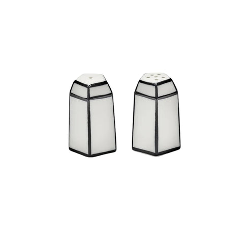 Serax Carte Blanche White & Black Ceramic Salt & Pepper Shakers