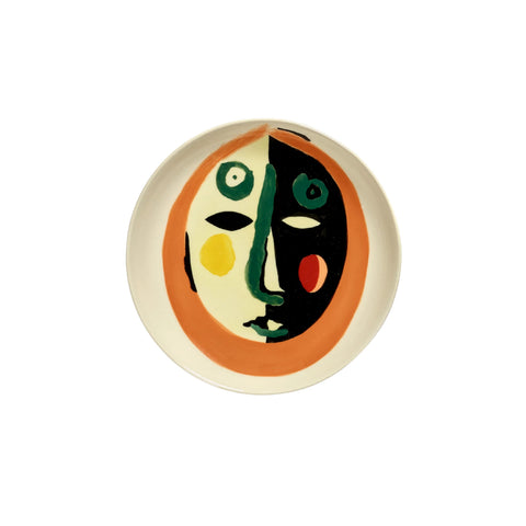 Serax Feast by Ottolenghi Black, White, & Orange X-Small Face Plate, 16cm