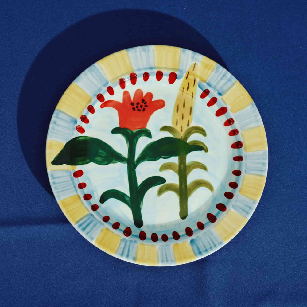 Serax Set of 2 Santiago de Borja Multicoloured Dinner Plates 01, 26cm