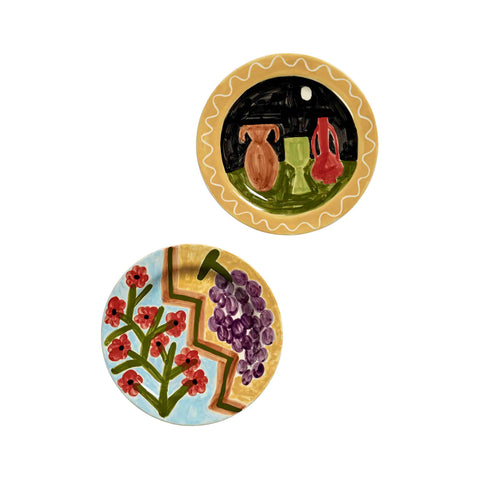 Serax Set of 2 Santiago de Borja Multicoloured Dinner Plates 02, 26cm