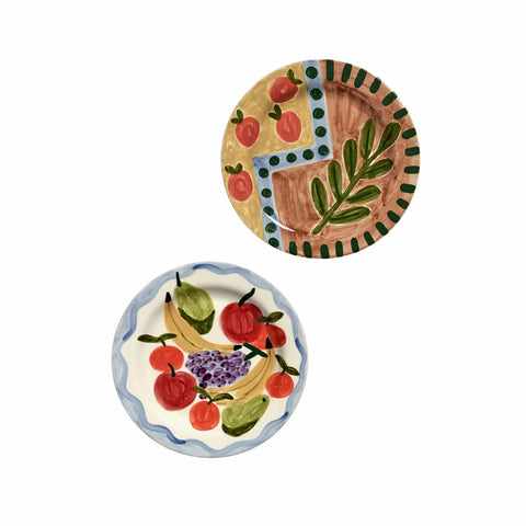 Serax Set of 2 Santiago de Borja Multicoloured Dinner Plates 04, 26cm