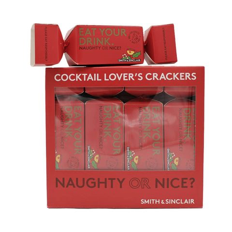 Set of 8 Eat Your Drink Naughty or Nice Alcoholic Jelly Sweets Christmas Crackers, 112g