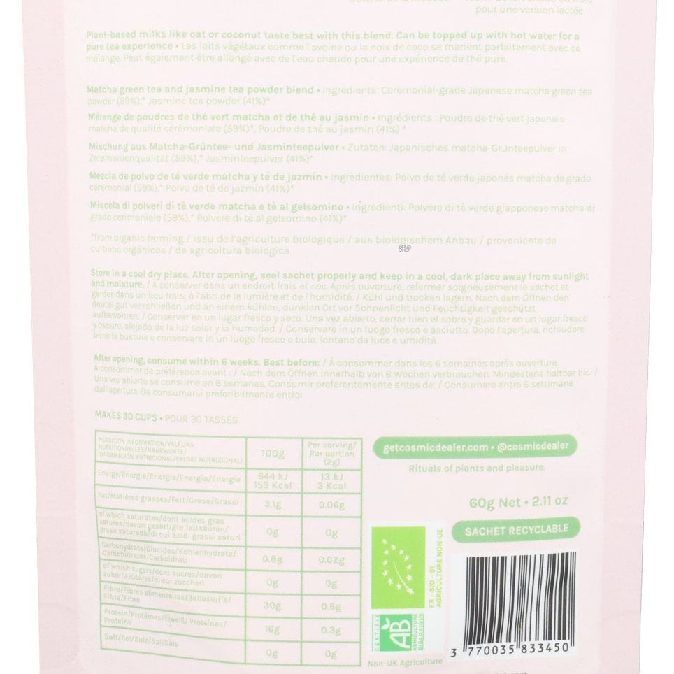 Cosmic Dealer Organic Jasmine Matcha, 60g