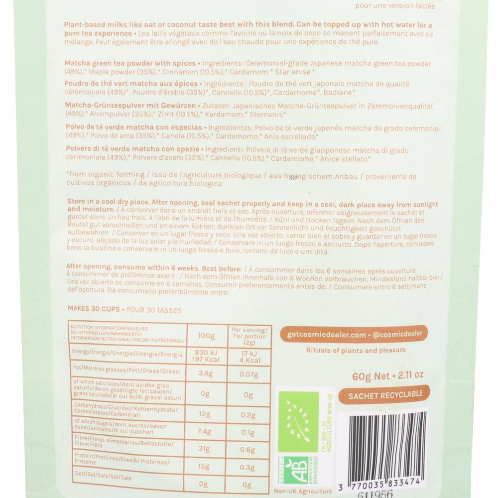 Cosmic Dealer Organic Spiced Maple Matcha, 60g