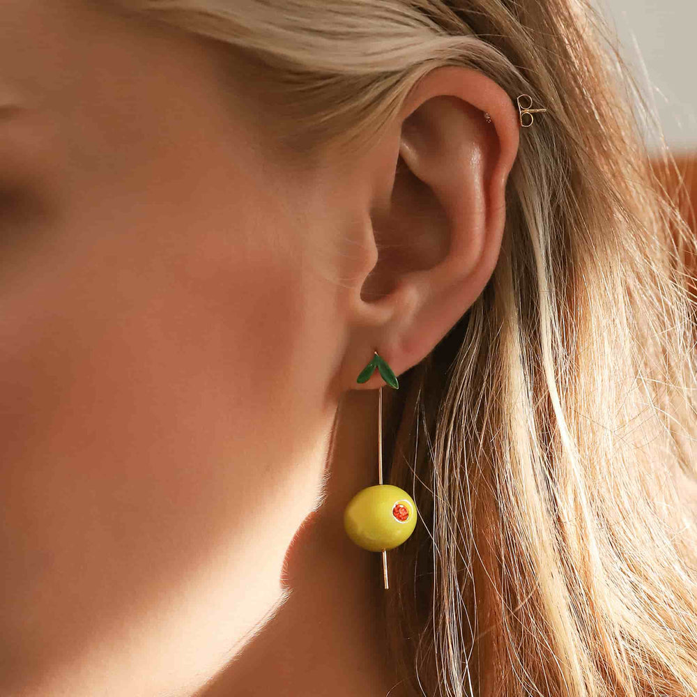 Pair of Olive Drop Earrings