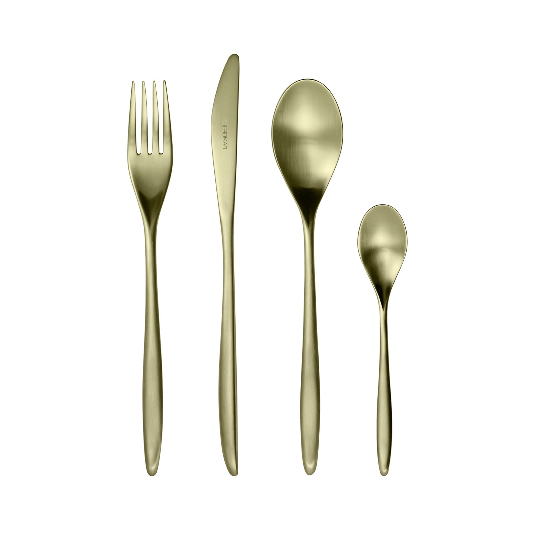 Vinci Brushed Champagne Gold 4 Piece Place Setting Cutlery Set