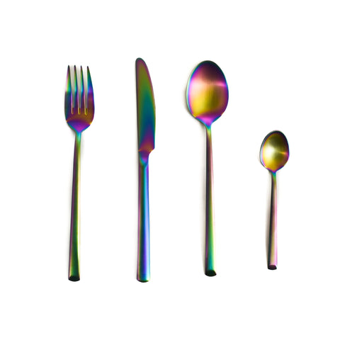 Arco Matte Multicolour 4 Piece Place Setting Cutlery Set