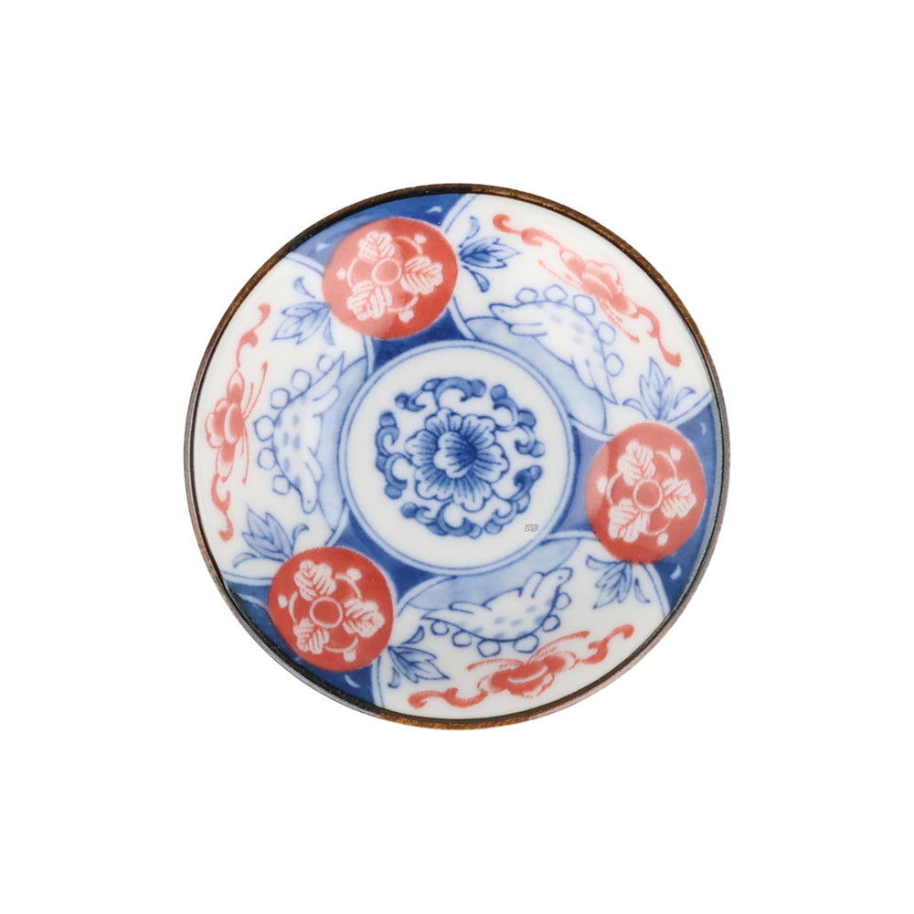 Blue & Red Dinosaur Japanese Small Plate, 9cm