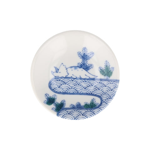 Sleeping Dinosaur Japanese Small Plate, 9cm
