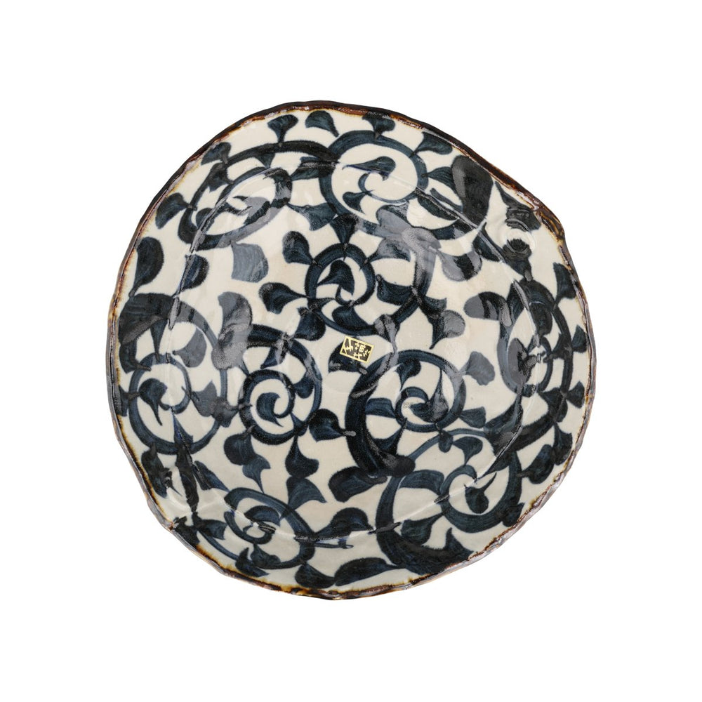 Hand Painted Karakusa Large Bowl, 26cm