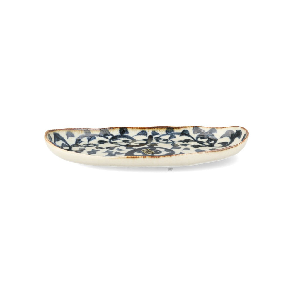 Hand Painted Karakusa Serving Plate, 26cm