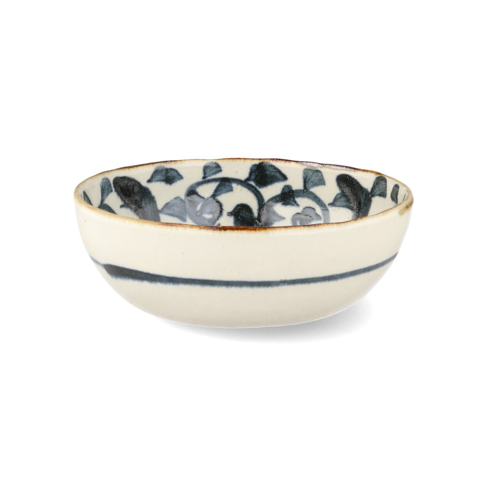 Hand Painted Karakusa Oval Bowl, 18cm