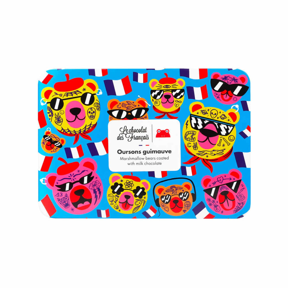 Le Chocolat des Francais Set of 12 Milk Chocolate Covered Marshmallow Bears, 138g