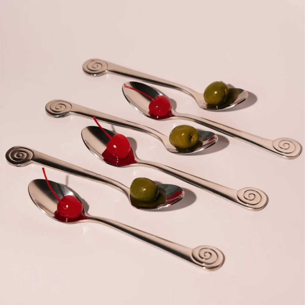 Set of 6 Maison Balzac L'Escargot Dessert Spoons