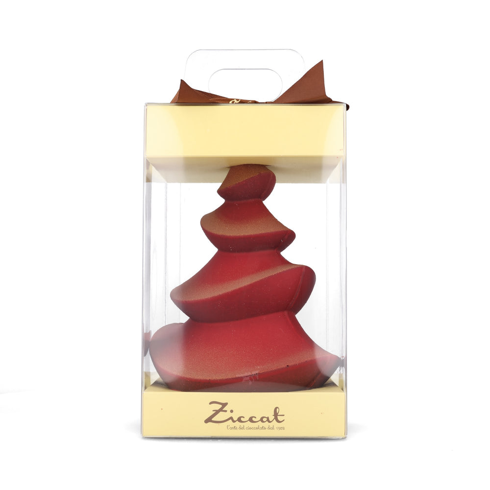 Ziccat Wavy Red Dark Chocolate Christmas Tree, 250g