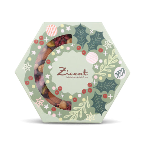 Ziccat Dried Fruit & Nuts with Dark Chocolate in Wreath, 110g