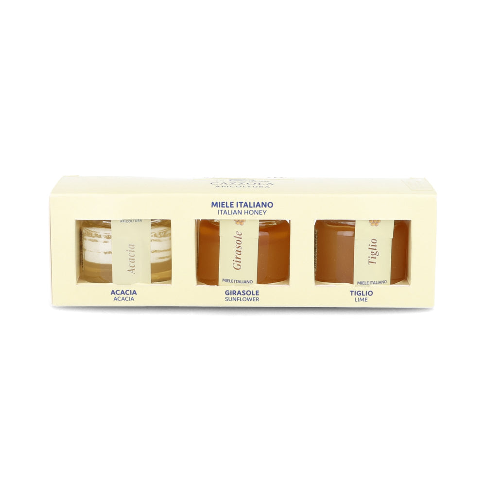 Apicoltura Cazzola Acacia, Sunflower & Lime Honey Gift Trio, 3 x 40g